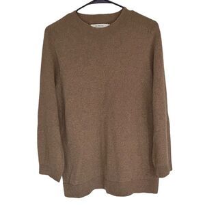 Wool Cashmere Blend Sweater Womens Sz M Tan So,Wool preppy old money classic